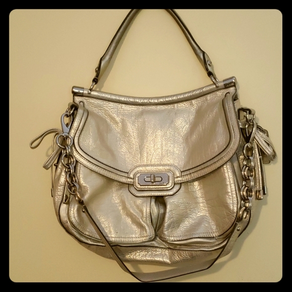 Coach Handbags - Authentic Coach in Shimmery Gold perfect for the holidays